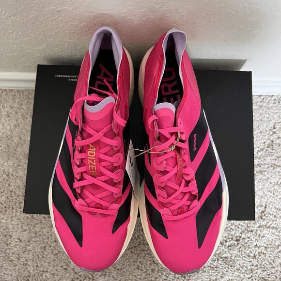 adidas Adizero Takumi Sen 11 Shock Pink Running Shoes JQ2812 Men\'s Size 8.5 NWT main image 4